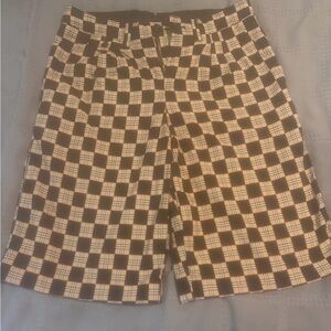 Burberry Brown and White Plaid Men's Shorts
